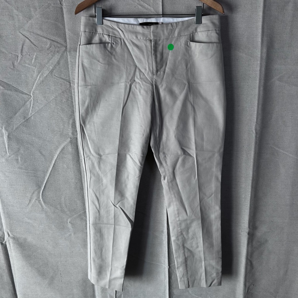 Crosby Beige Cotton Blend Tapered Dress Pants Womens Size 10 Khaki Trousers